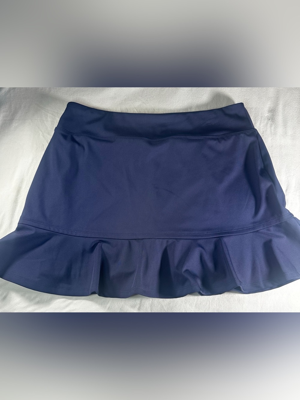 Tommy Bahama Navy Ruffle Hem Mini Athletic skort skirt golf tennis pickleball